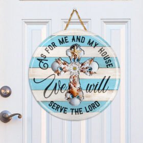 Seashells Cross. Be Still And Know That I Am God. Beach Wooden Door Sign THH3616WSv1