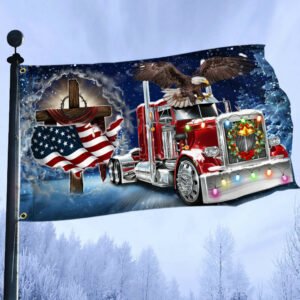 Merry Trucking Christmas Grommet Flag | Jingle All The Way DDH2939GF
