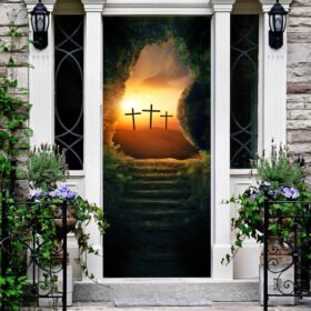 Easter Sunday Door Cover, Christ’s Resurrection Empty Tomb QNK1039D