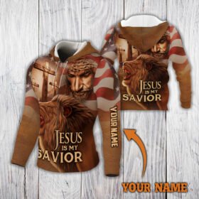 Personalized Jesus Is My Savior Zip Hoodie Custom Name DDH3159ZHCT