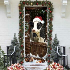 Cow Cattle Christmas Door Cover QNK1018D