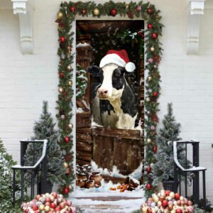Cow Cattle Christmas Door Cover QNK1018D