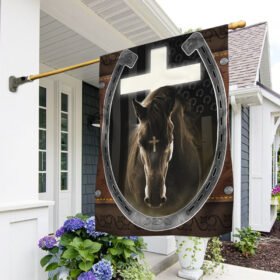 Horse Flag Jesus And Black Horse ANT288Fv2