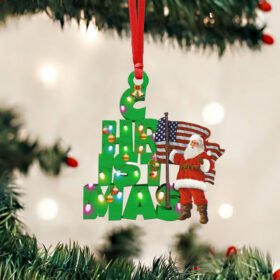 Christmas Santa Custom - Shaped Ornament Merry NNT148O