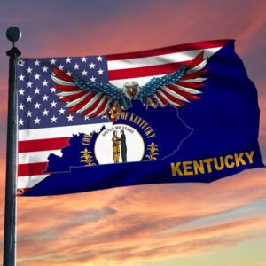 Kentucky Flag American Eagle Kentucky Grommet Flag TRL1430GFv23