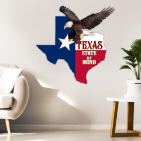 Texas Metal Sign State Of Mind ANT374MS