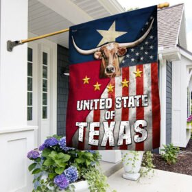 Texas Longhorn American Flag THN3685F