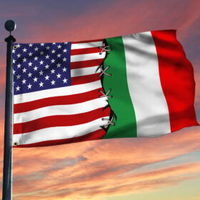 Italian American Grommet Flag QNK841GF