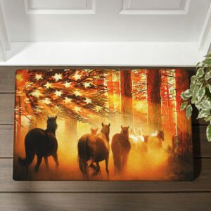 Horse Doormat Wild Horses American Sunset DDH2893DM