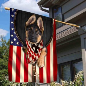 German Shepherd American Patriot Flag THN3626F