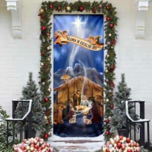 Nativity Scene Door Cover, Jesus Is Born QNN661D