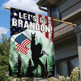 Bigfoot Rock On Flag Let's Go Brandon DBD2784Fv5
