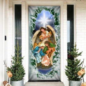 Jesus Christ Is Born Family Nativity Night Door Cover MBH245D