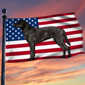 Black Labrador Retriever Dog Grommet Flag QNV04GFv1