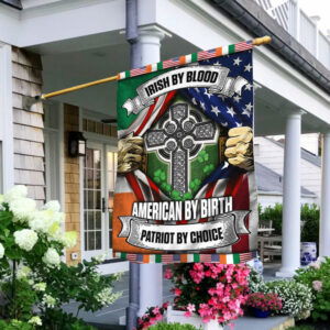 Celtic Cross Flag Irish By Blood American By Birth Patriot By Choice DDH3129F