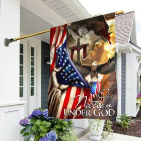 Jesus Christ. One Nation Under God American U.S Flag THB3657F