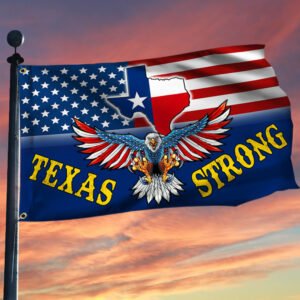 Texas Strong Eagle Grommet Flag QNN670GF