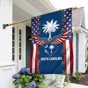 South Carolina U.S. States Patriot Eagle American Flag THB3622Fv3