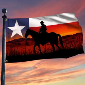 Texas Flag Cowboy Texan Grommet Flag TRV1720GF