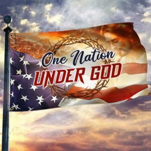 Christian Cross Grommet Flag Blessed Is The Nation Whose God Is The Lord DBD3072GF