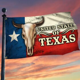 Texas Longhorn Grommet Flag United State Of Texas DDH3079GF