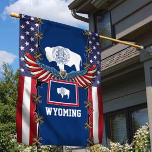 Wyoming U.S. States Patriot Eagle American Flag THB3622F