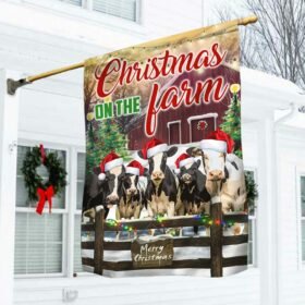 Dairy Cattle Flag Christmas On The Farm DBD3081Fv1