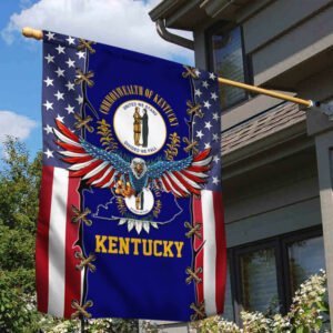 Kentucky U.S. States Patriot Eagle American Flag THB3622Fv4