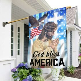 Jesus Christ Flag God Bless America DBD3124Fv2