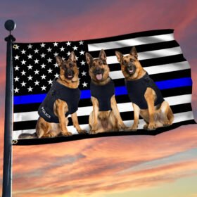 Police Dog Flag German Shepherd K9 Police Grommet Flag TRV1675GF