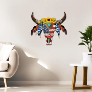 Native American Hanging Metal Sign Flower NTB171MS