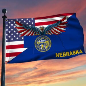 Nebraska Flag American Eagle Nebraska Grommet Flag TRL1430GFv18