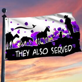 They Also Served Purple Poppy Veteran Flag THH3671GF