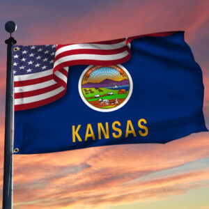 Kansas Flag American Kansas Grommet Flag TRV1683GF