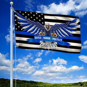 Eagle American Grommet Flag Thin Blue Line BNT359GF