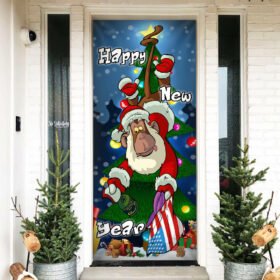 Christmas Funny Door Cover Monkey NTB389D