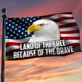 Land Of The Free Because Of The Brave Grommet Flag QNN663GF