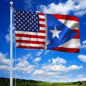 Puerto Rico American Grommet Flag THN3659GFv1