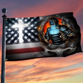 Welder & Christian Cross American Grommet Flag DDH3075GF