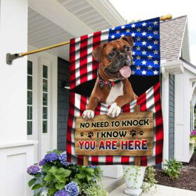 Boxer Dog Flag No Need To Knock I Know You Are Here DBD3127Fv1