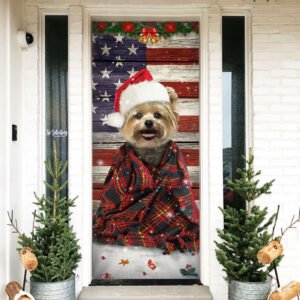 Yorkshire Terrier Dog Christmas Door Cover HOHOHO NTB394Dv1