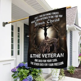 Jesus Veteran Flag Jesus Christ and The Veteran Flag TRV1690F