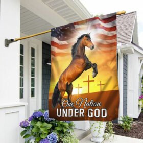 Patriot Flag Horse One Nation Under God Jesus Patriotic Flag TRL1533F