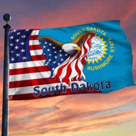 South Dakota Eagle Grommet Flag MLH1774GFv3