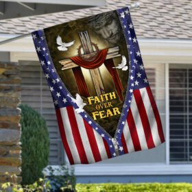 Christian Cross Flag Faith Over Fear MLH2106F