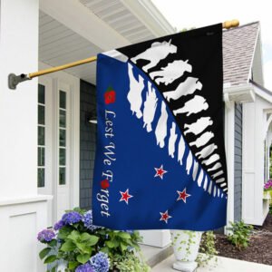 Anzac Day Flag New Zealand Lest We Forget LHA1748Fv1