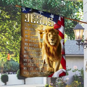 Jesus & Lion Flag Jesus Is My God My Everything MLH2185F