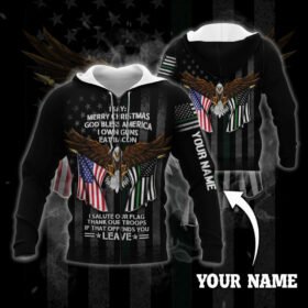 Personalized Patriotic Zip Hoodie I Salute Our Flag Custom Name DDH2932ZHCT