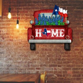 Texas Home Hanging Metal Sign THB3182MS
