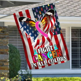 Cancer Day Butterfly American Flag Fight Cancer In All Colors LHA2011F